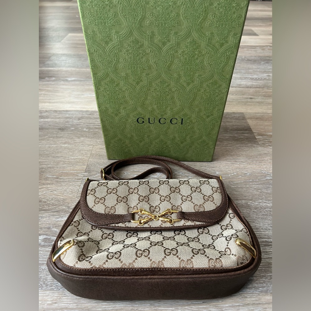 ‼️SOLD‼️🎅🏻🎄Vintage Gucci Brown GG Monogram Canvas Shoulder bag